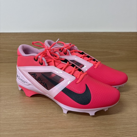 Nike‎ Alpha Menace 4 Pro Football Cleats Pink/black Men's Size 9